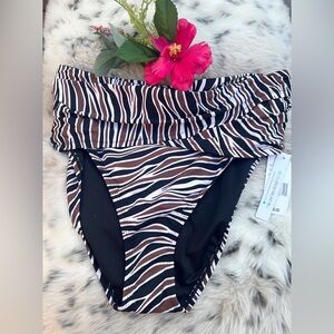 NWT Animal Print High-Waisted Bikini Bottom
